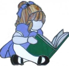 Mädchen mit Buch  Schnittmuster