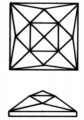 Rautenquadrat 25 x 25mm farblos