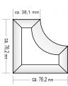 Bevel Innenecke 1,5 x 3