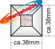 Eisblumen-Facetten 1,5x1,5