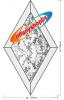 Eisblumen-Facetten Raute 4x7